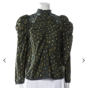 Farm Rio Printed Mock Neck Blouse